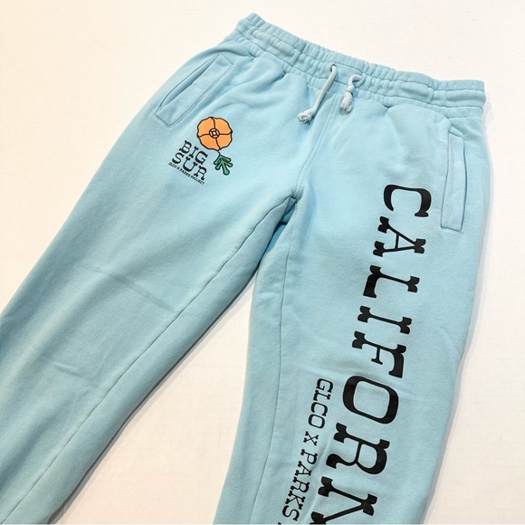 Parks Project x GLCO Big Sur Fleece Graphic Sweatpants Light Blue, Size XS - Picture 4 of 13